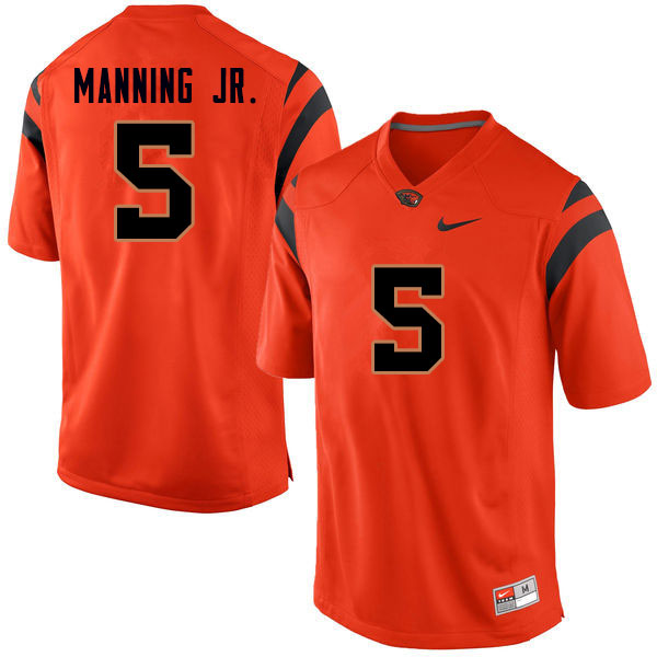 Men #5 Jeffrey Manning Jr. Oregon State Beavers College Football Jerseys Sale-Orange